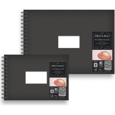 Akvarelový papír Fabriano Watercolor book A5 300g 25 listů, blok na spirále – Hledejceny.cz