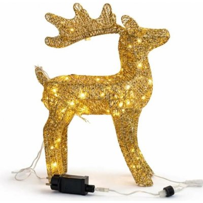 DECOLED LED světelný jelen, 40 cm, teple bílý – Hledejceny.cz