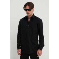 Hugo bavlněná košile slim s klasickým límcem 50508316 černá