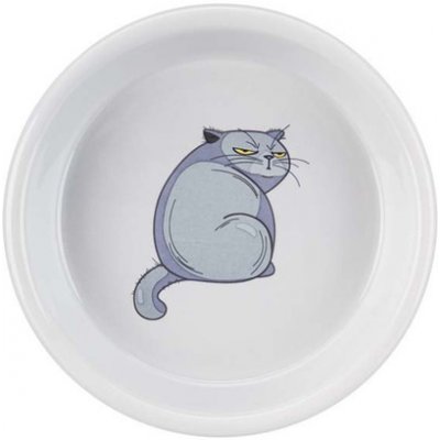 Trixie keramická miska pro kočku s kočičím motivem 0,25 l/13 cm