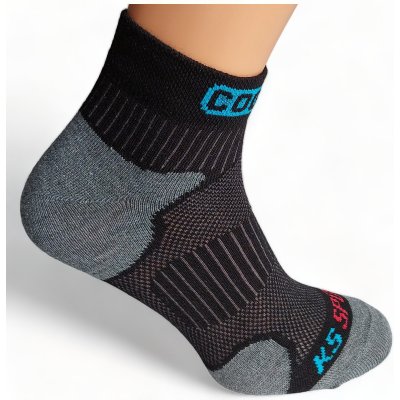 KS CoolMax letní sportovní ponožky Černá