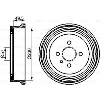 BOSCH Brzdový buben 0 986 477 100 – Sleviste.cz