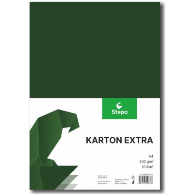STEPA Barevný karton EXTRA 300g A4/10listů - tmavě zelený Množství: bal – Hledejceny.cz