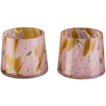 LIVARNO home Svícen na čajovou svíčku, 2 kusy (kuželovitá/žlutá) – Zboží Dáma