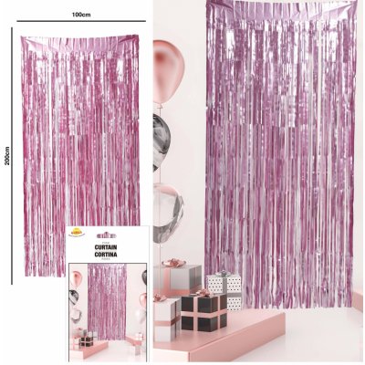 Party Deco Party závěs rose gold 90 x 250 cm – Zboží Dáma