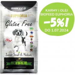 Biofeed Euphoria Gluten Free s jehněčím Puppy Medium 12 kg