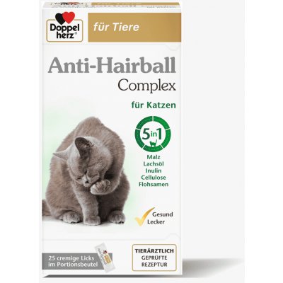Doppelherz Anti-Hairball Complex pro kočky 25 sáčků – Hledejceny.cz