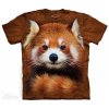 Pánské Tričko Pánské batikované triko The Mountain Red Panda Portrait hnědé