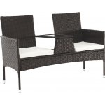 Kondela Zahradní pohovka se stolkem LALIT Hnědá – Zboží Dáma