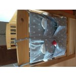 KHC kapsář na postýlku 4 kapsy hvězdy šedá bavlna – Sleviste.cz