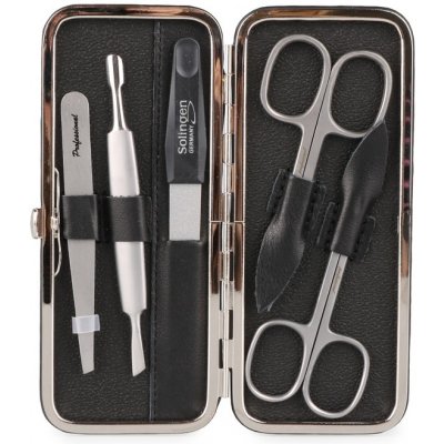 Solingen kožená sada na manikúru 1321-89 černá hladká – Zboží Dáma