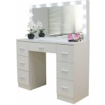 Jaks toaletní stolek Hollywood Deluxe s LED osvětlením bíly – Zboží Dáma