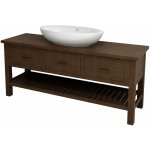 Erra Brand umyvadlová skříňka 160x73x50cm, mořený smrk BA161 – Hledejceny.cz