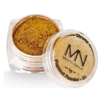 Mystic Nails Chrome Pigment 01. zlatý – Zboží Dáma