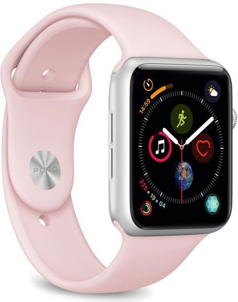 PURO Icon Silikonový řemínek pro Apple Watch 42/44mm, staro-růžový  8033830279522 | Srovnanicen.cz