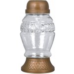 Lampa hřbitovní VĚTVIČKA skleněná solární d10x20cm – Sleviste.cz