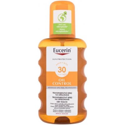 Eucerin Sun Oil Control Dry Touch Transparent Spray SPF30 - Voděodolný transparentní sprej na opalování 200 ml