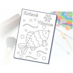 Radost v písku Šablona na pískování krásné vánoce kapřík A6 – Zboží Dáma