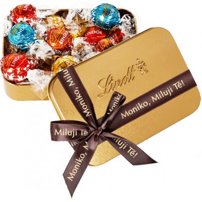 Lindt Lindor Zlatá plechovka pralinek 200 g – Sleviste.cz