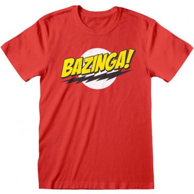 CurePink tričko Big Bang Theory: Bazinga červené – Zbozi.Blesk.cz