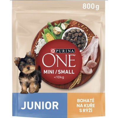 Purina ONE Mini dog Junior kuře s rýží 0,8 kg