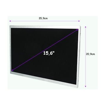 Qoltec LED displej 15.6'' 1366*768 GLOSSY - 40Pin, GRADE A+