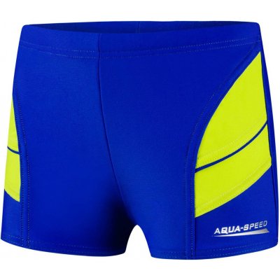Aqua Speed plavecké šortky Andy Navy Blue/Green Pattern
