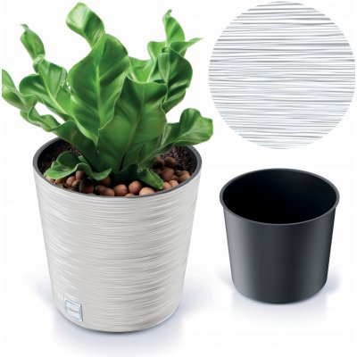 Prosperplast Květináč FURU ROUND 25 cm bílý – Zboží Dáma