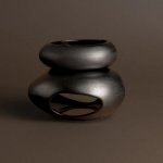 The Munio Ceramic Wax Warmer Black keramická aroma lampa – Sleviste.cz