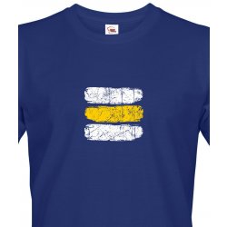 Bezvatriko.cz pánské tričko Turistická značka Canvas pánské tričko s krátkým rukávem 2079 modrá žlutá