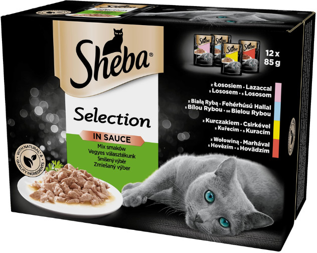 Sheba Selection mix chutí v omáčce 12 x 85 g
