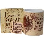 CurePink Dárkový set Harry Potter: Pobertův plánek Marauders Map hrnek přívěsek tácek hrnku GP85145 315 ml – Zbozi.Blesk.cz