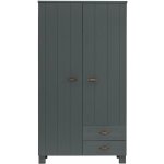 WOOOD Dennis 111 x 202 x 55 cm tmavá/šedá – Sleviste.cz