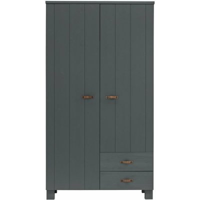 WOOOD Dennis 111 x 202 x 55 cm tmavá/šedá – Sleviste.cz