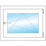 OKNA HNED Plastové okno 60x45 cm (600x450 mm) bílé otevíravé a sklopné pravé – Sleviste.cz