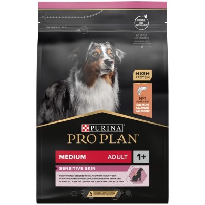 PURINA Pro Plan Sensitive Skin Medium Adult Salmon - suché krmivo pro psy - 3 kg