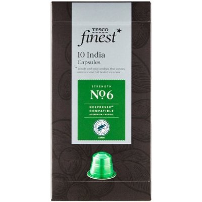 Tesco Finest India pražená mletá káva kapsle 10 ks 50 g