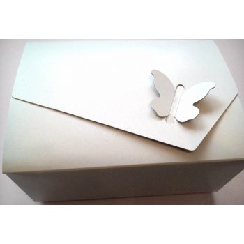 Svatební krabička na výslužku s motýlkem 18 x 13 x 8,5 cm [1 ks] (71705.7- CH10C, E22,E24)