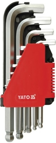 YATO Sada klíčů imbus s kuličkou 10 ks delší, YT-0509