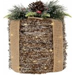 Clayre & Eef Christmas Decoration With LED Lighting Gift ? 25x30 Cm / 3xAA Brown Rattan - LED ? 25*30 cm / 3*AA - Clayre & Eef – Hledejceny.cz
