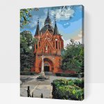 Painting Queens Malování podle čísel Břeclav Kostel Panny Marie 60 x 80 cm plátno na rámu PBN/BRECLAV/60 x 80/W – Zboží Dáma