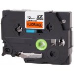 Alternativní páska pro Brother TZ-B31 + TZe-B31, signální, 12 mm x 8 m, černý tisk + oranžový podklad – Sleviste.cz
