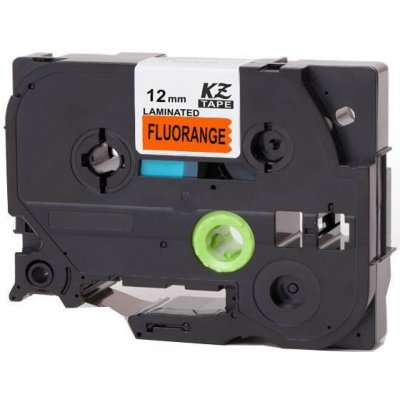 Alternativní páska pro Brother TZ-B31 + TZe-B31, signální, 12 mm x 8 m, černý tisk + oranžový podklad – Sleviste.cz