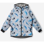 Unuo dětská softshellová bunda s fleecem Basic Velryby šedá – Zboží Dáma