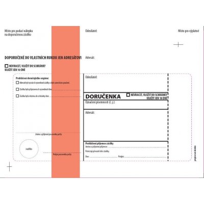 Obálky C5 s doručenkou, vytrhovací okénko - s červeným pruhem / 1000 ks – Zboží Dáma