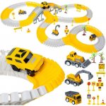 ISO 26539 Autodráha s autíčkem a stavebními stroji 255 dílů – Zboží Mobilmania
