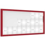 PROCITY Venkovní vitrína model 1000, 27 x A4, plexi, červená | Zboží Auto