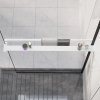 Koupelnový nábytek zahrada-XL Police na stěnu průchozí sprchy bílá 90 cm hliník