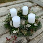 Balkonika Adventní věnec bílý rustikální 35 cm – Hledejceny.cz