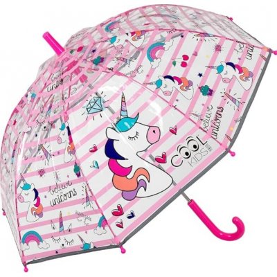 Perletti Cool Kids dětský reflexní transparentní deštník "Unicorn",15659 – Zboží Dáma